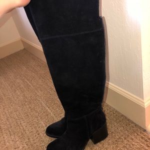 NEVER BEEN WORN. Steven Madden over the knee suede